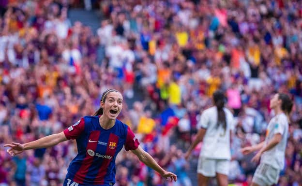 Atana Bonmatí celebrando el gol en la final de la Champions.  FC BARCELONA