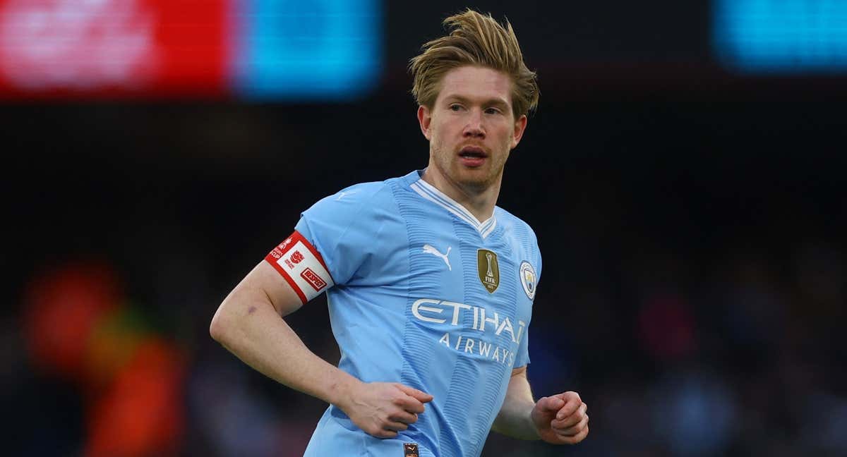 De Bruyne, durante un partido del Manchester City.