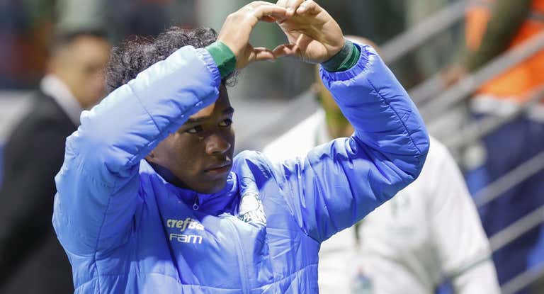 Endrick, en su despedida del Palmeiras.
