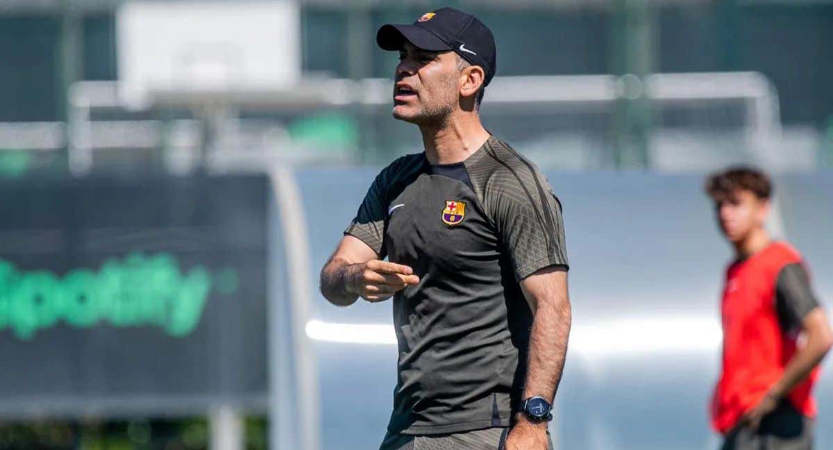 Rafa Márquez en un entrenamiento con el filial.