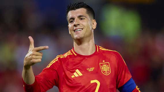 Álvaro Morata, en el partido de este miércoles en Badajoz ante Andorra. /GETTY