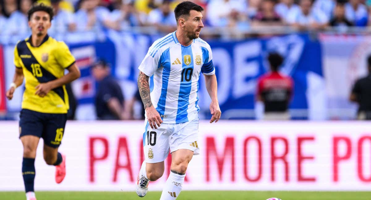 Messi en el encuentro amistoso ante Ecuador/ Reuters