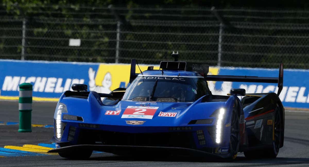 Alex Palou durante un momento de la carrera en Wisconsin./AFP