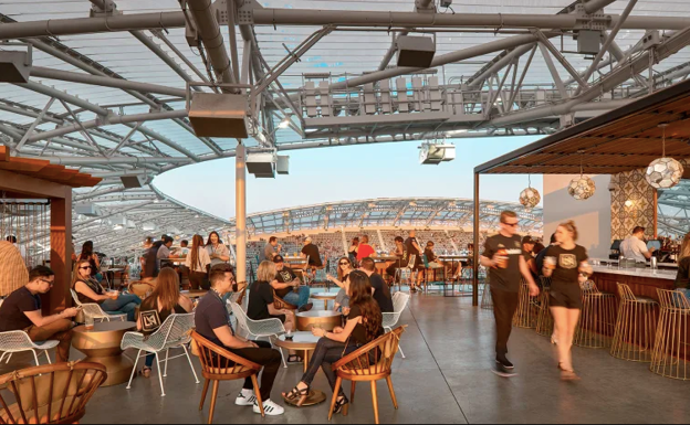 Las terrazas del estadio de LAFC.  LAFC.