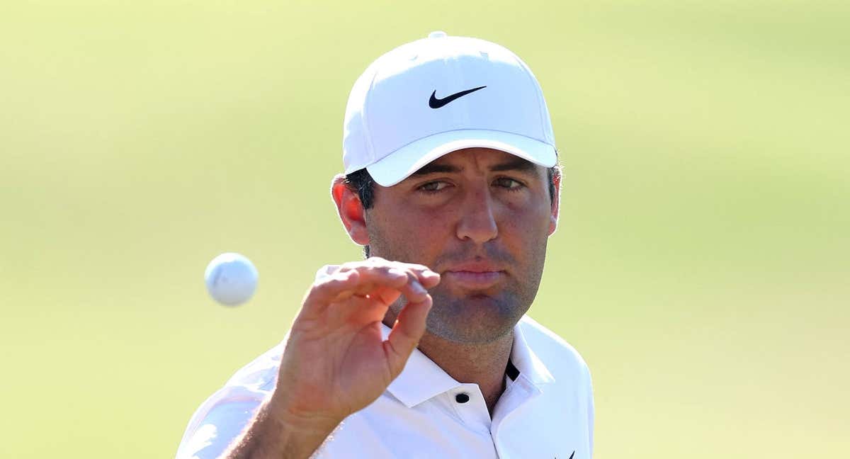 Scottie Scheffler, ayer, en la jornada previa al US Open. /AFP