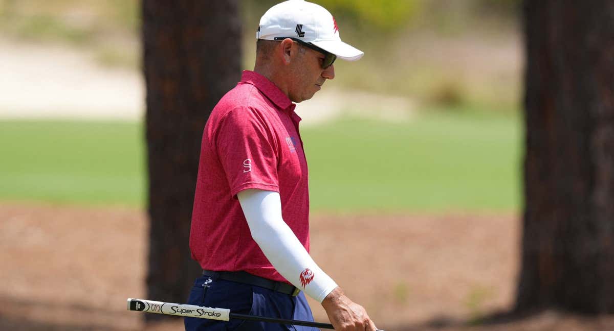 Sergio García durante el hoyo 14 en Pinehurst, donde se celebra el US Open./USA Today Sports