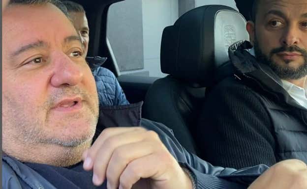 Enzo y Mino Raiola en un coche. Instagram