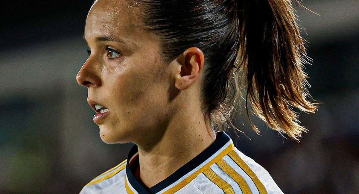 Claudia Zornoza, jugadora del Real Madrid, durante un partido en esta temporada.