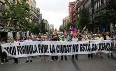 Barcelona se manifiesta contra la exhibición de Fórmula 1: «¡La ciudad no está en venta!»