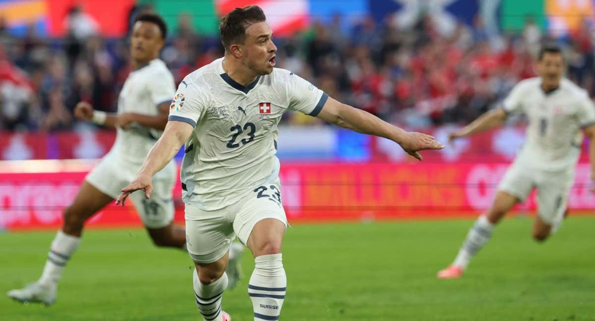 Shaqiri, autor de un gol histórico ante Escocia. /EFE