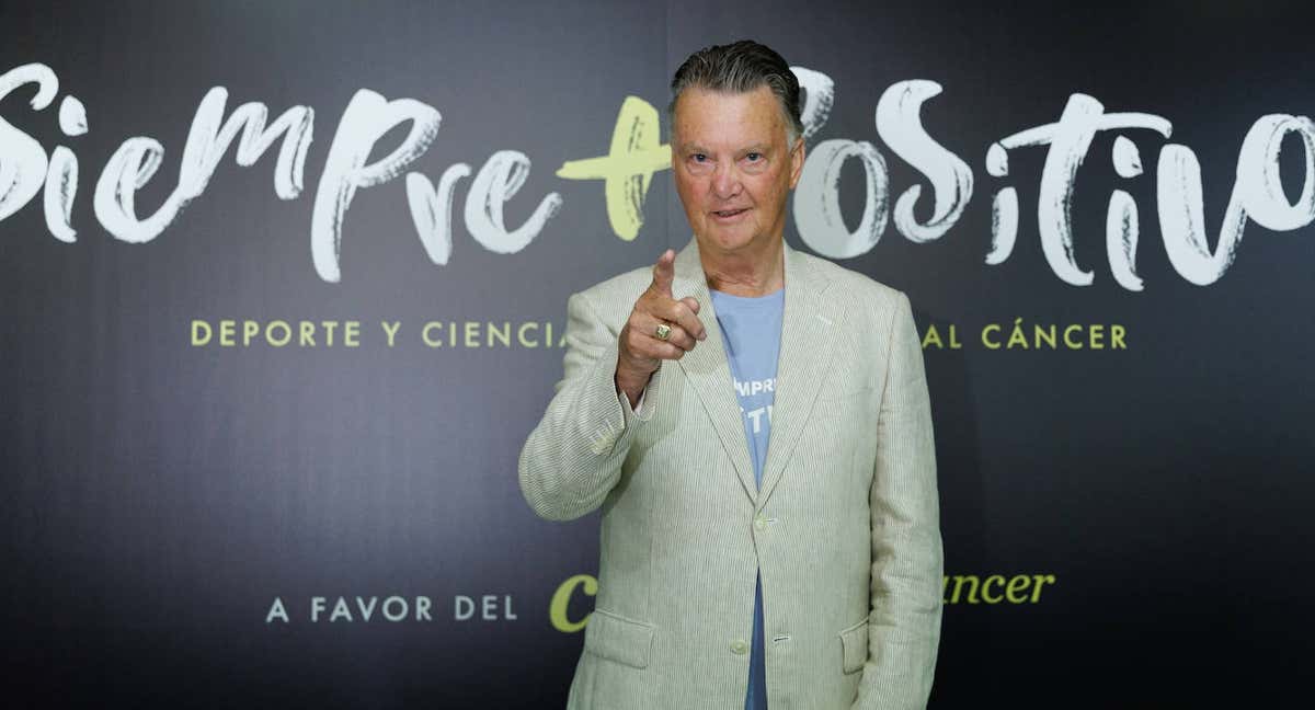 Louis Van Gaal, durante el acto «Siempre positivo».
