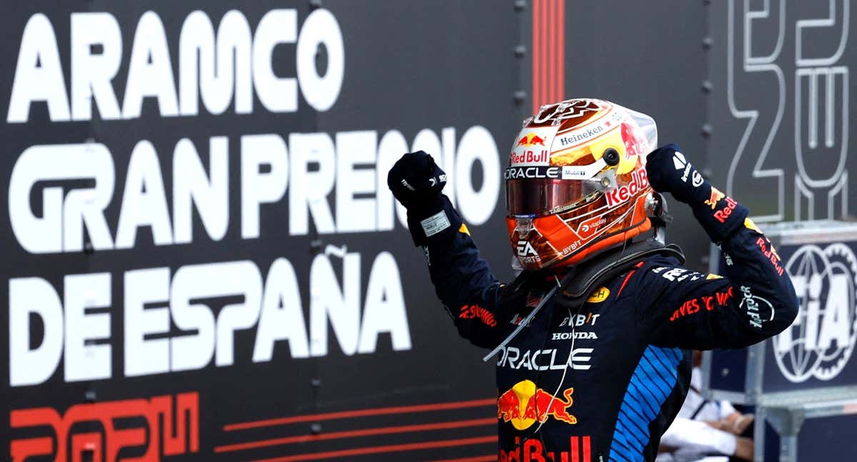 Max Verstappen, celebrando la victoria en el Gran Premio de España./REUTERS