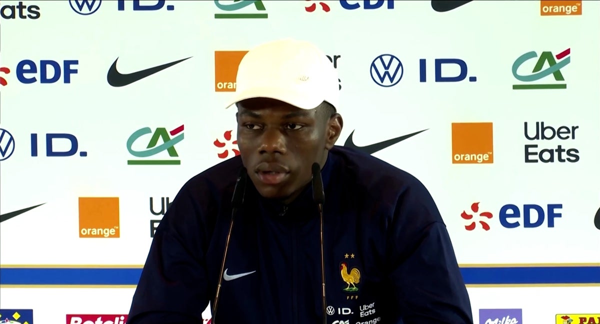 Tchouameni, en rueda de prensa.