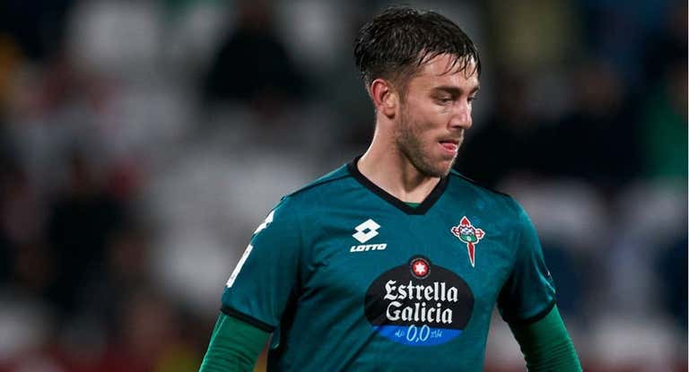 Iker Losada, en un partido del Racing de Ferrol.