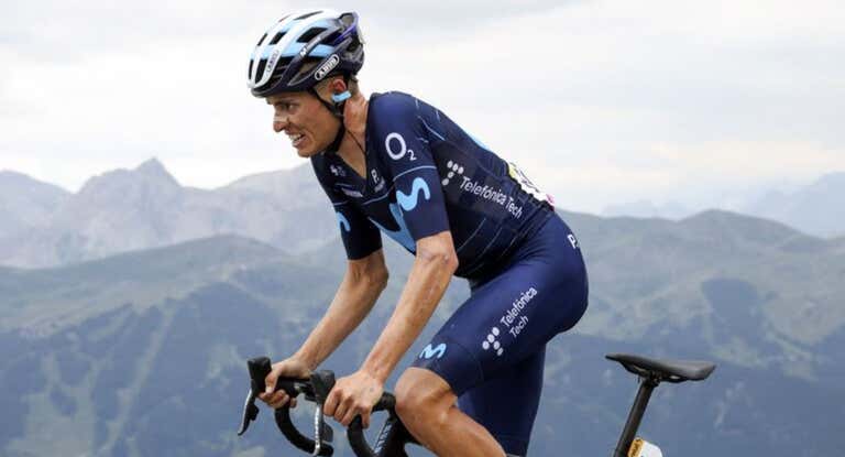 Enric Mas con Movistar en un Tour de Francia.