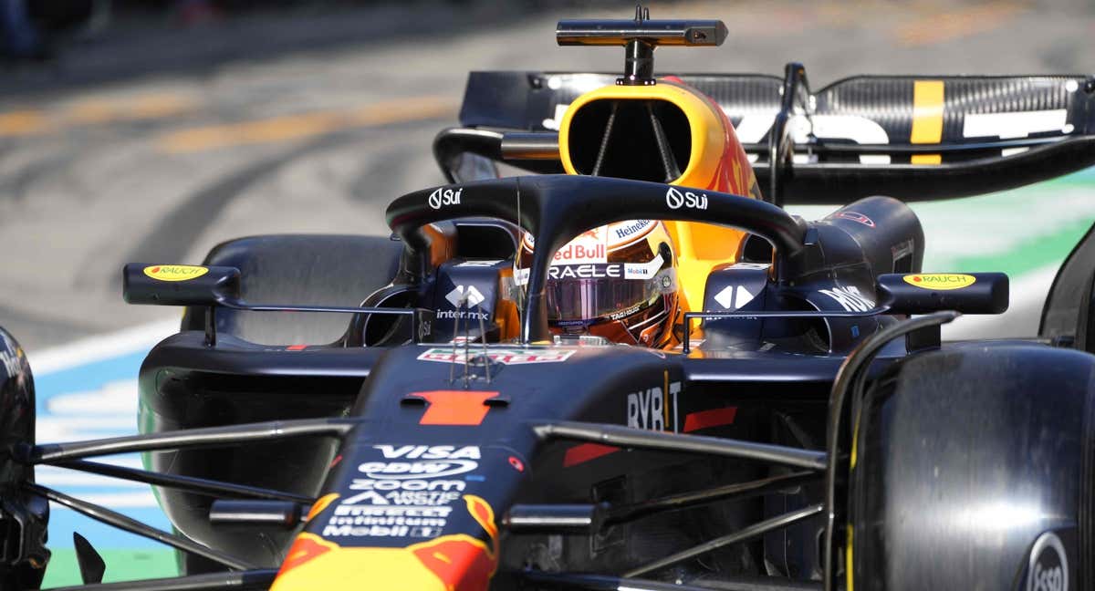 Max Verstappen, rodando en Austria./AFP