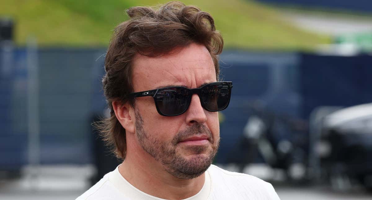 Fernando Alonso, llegando a Austria.