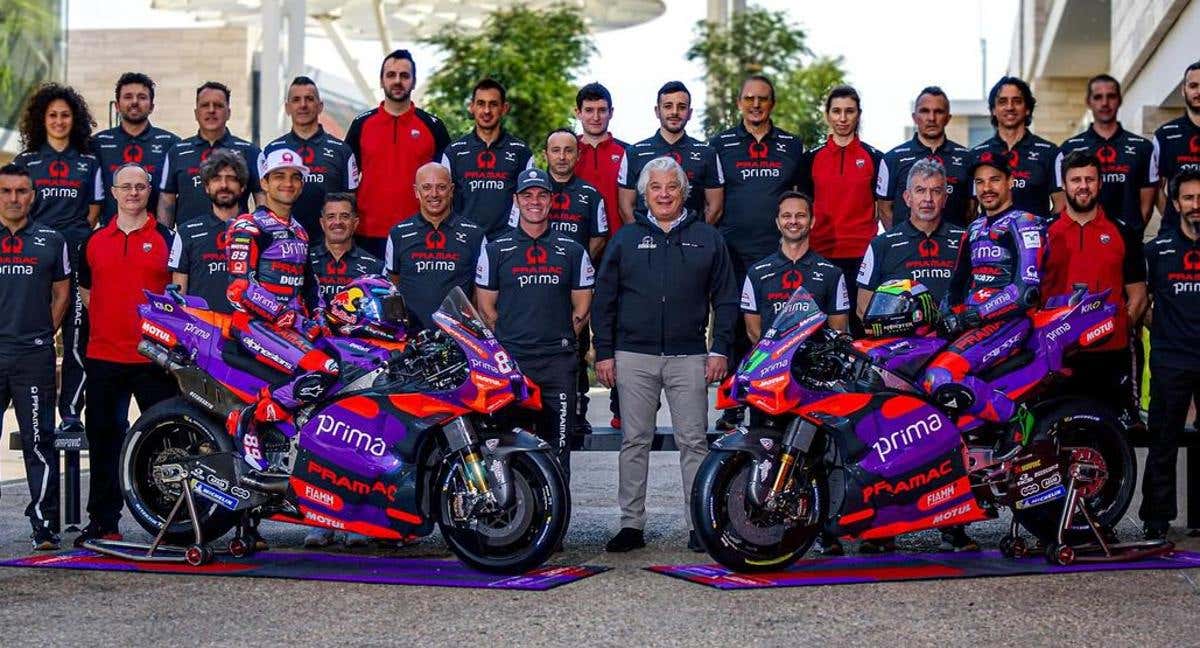 Presentación del equipo Pramac Racing en el GP de Catar./@pramacracing