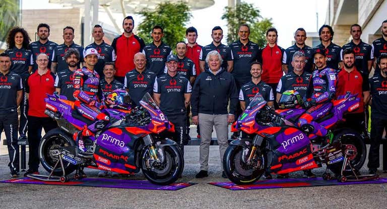 Presentación del equipo Pramac Racing en el GP de Catar.
