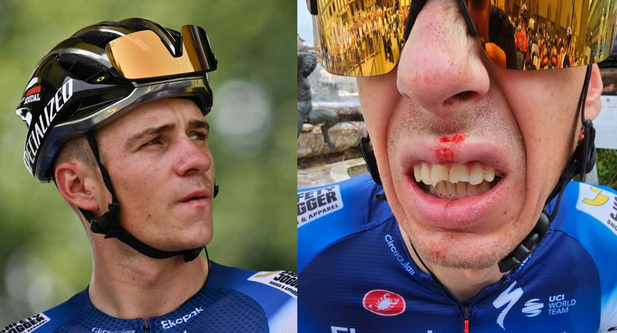 Aunque de forma indirecta, Remco Evenepoel no ha comenzado el Tour de la mejor manera posible. /AFP / Patrick Lefevere