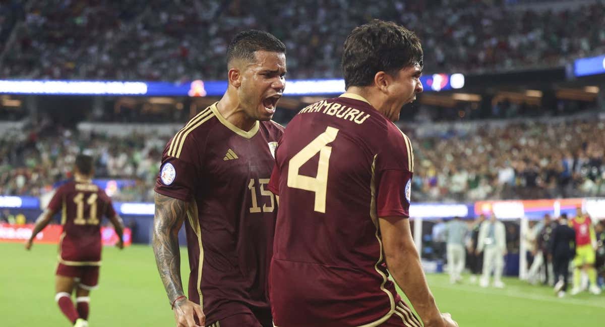 Venezuela celebra un gol en la Copa América./Reuters