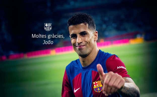 La despedida a Joao Cancelo que posteriormente el club borró. FCB