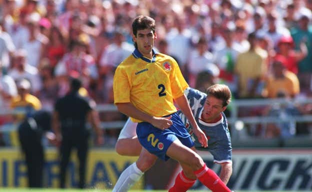 Andrés Escobar, ante Estados Unidos en 1994.  GETTY