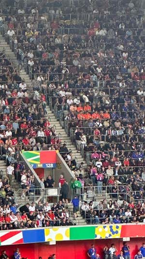 Aficionados de Países Bajos en Düsseldorf.
