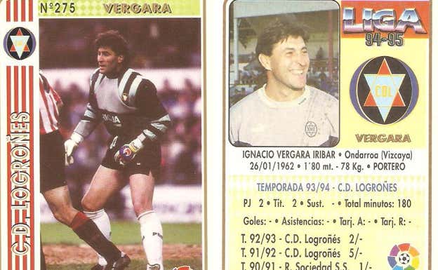Cromo de Iñaki Vergara en la temporada 94/95. @historiacromos