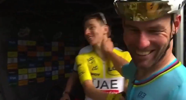 La broma de Cavendish a Pogacar tras su récord de victorias: “No lo superes”
