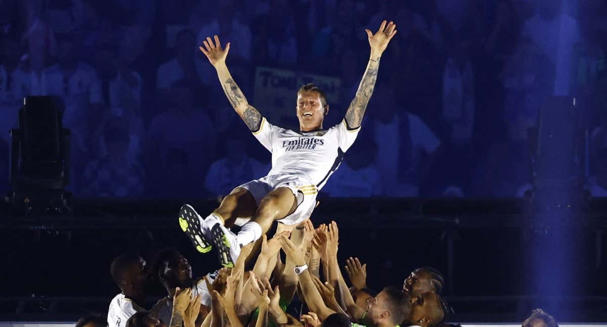 Kroos, en su despedida del Real Madrid.