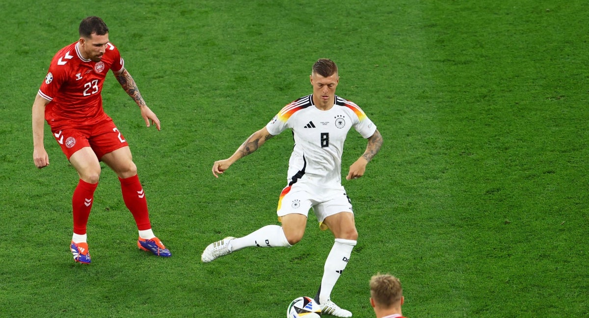 Kroos, en el partido ante Dinamarca.