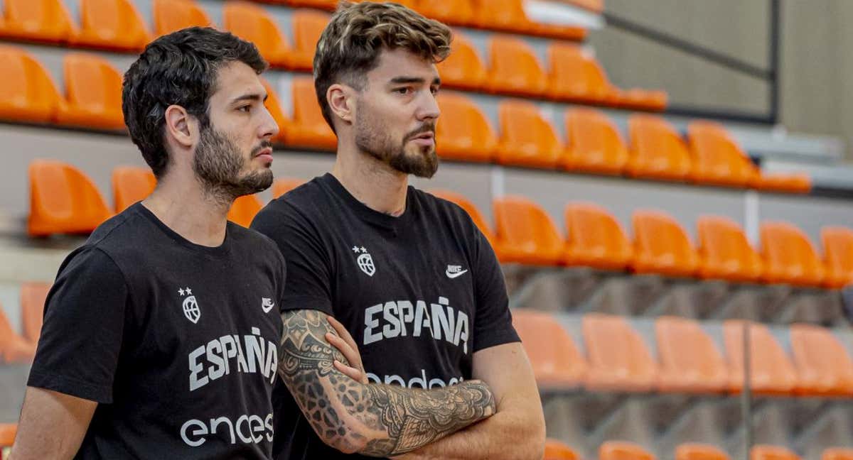 Abrines y Juancho Hernangómez, las dos bajas de España./FEB | A. Nevado