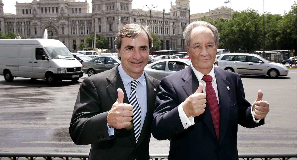 Presentación de la candidatura conjunta a la presidencia del Real Madrid de Juan Miguel Villar Mir y Carlos Sainz. /IGNACIO GIL