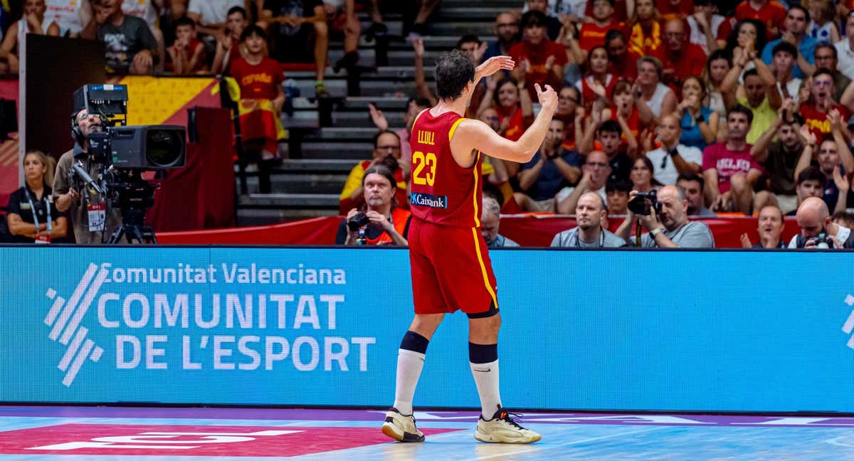 Sergio Llull, durante la victoria frente a Finlandia.