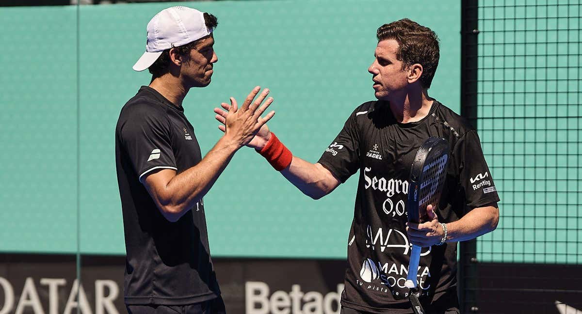 Paquito Navarro y Juan Lebrón jugarán las semifinales. /RRSS Premier Padel