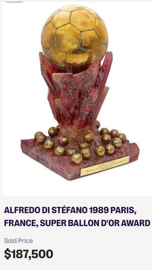 El Súper Balón de Oro, a subasta.  JULIEN'S AUCTIONS