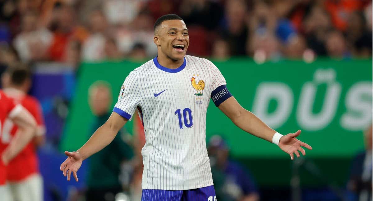 Kylian Mbappé, con Francia, en uno de los encuentros de esta Eurocopa.