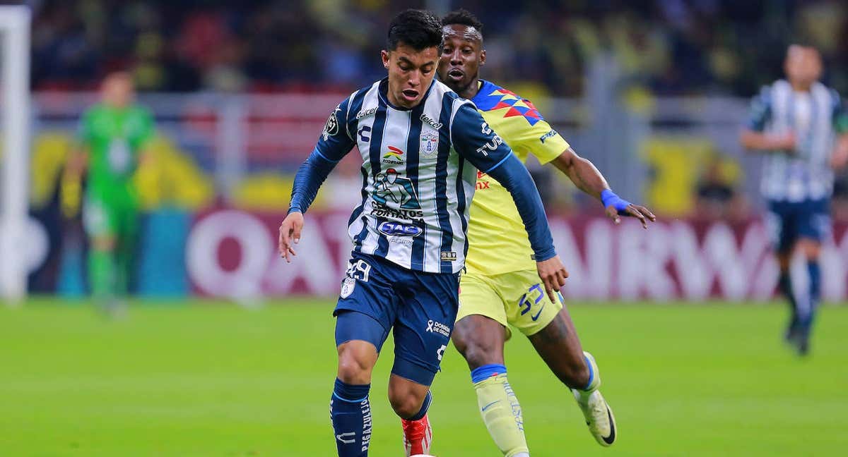 Emilio Rodríguez, en un partido con Pachuca. /GETTY