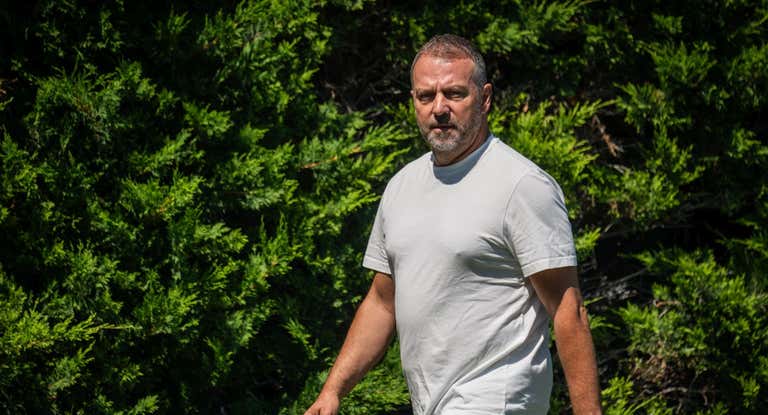 Hansi Flick en la Ciutat Esportiva.