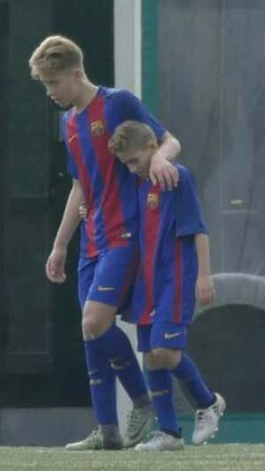 Leo y Fermín durante un partido. IMAGEN CEDIDA