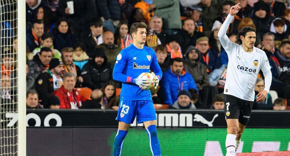 Julen Agirrezabala, durante un partido del Athletic Club./INSTAGRAM