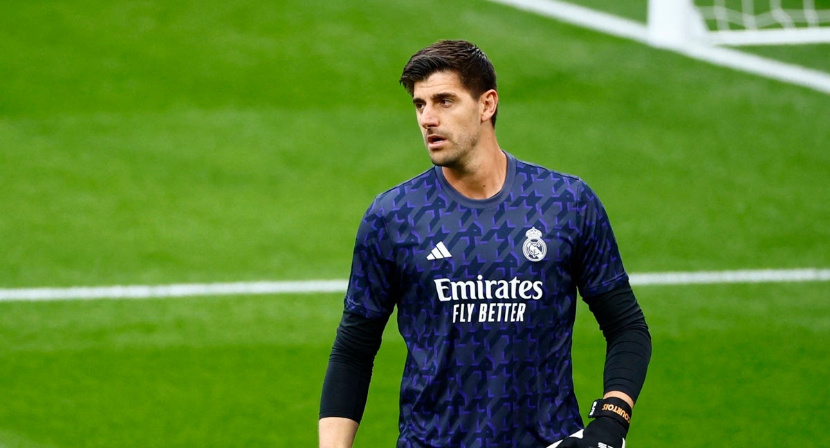 Courtois, durante un partido del Madrid.