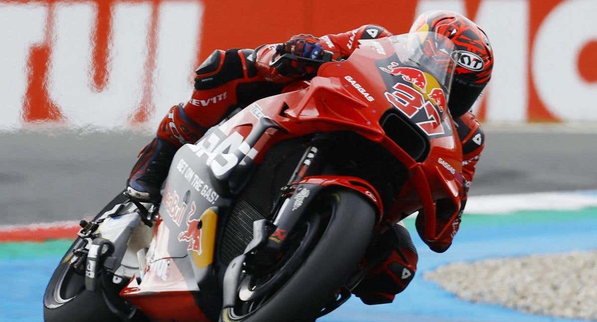 Augusto Fernández, en la carrera en Assen.