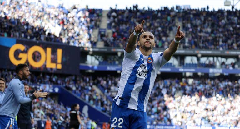Braithwaite, tras marcar contra el Andorra.