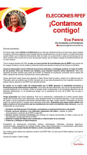 La carta de Eva Parera.