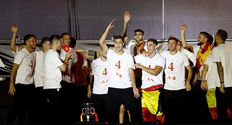 Celebración de la Selección.