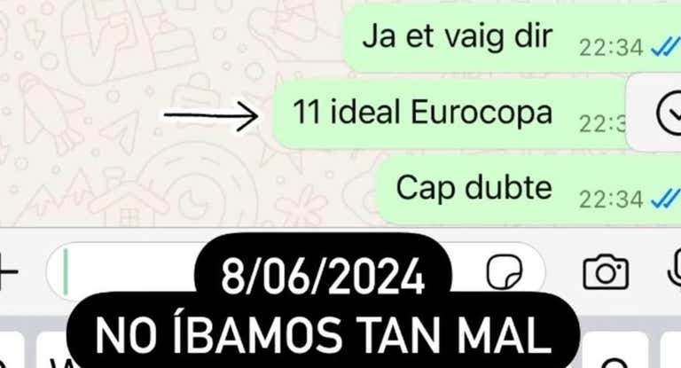 Imagen del WhatsApp de Cucurella.