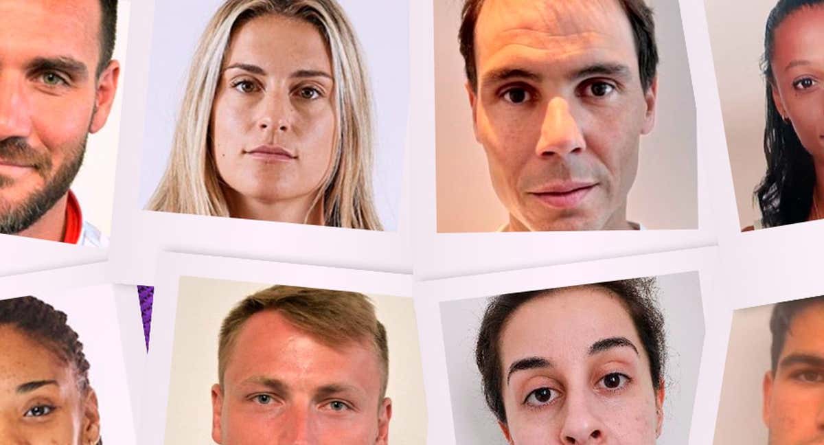 Montaje de las fotografías escogidas por los deportistas para los Juegos.