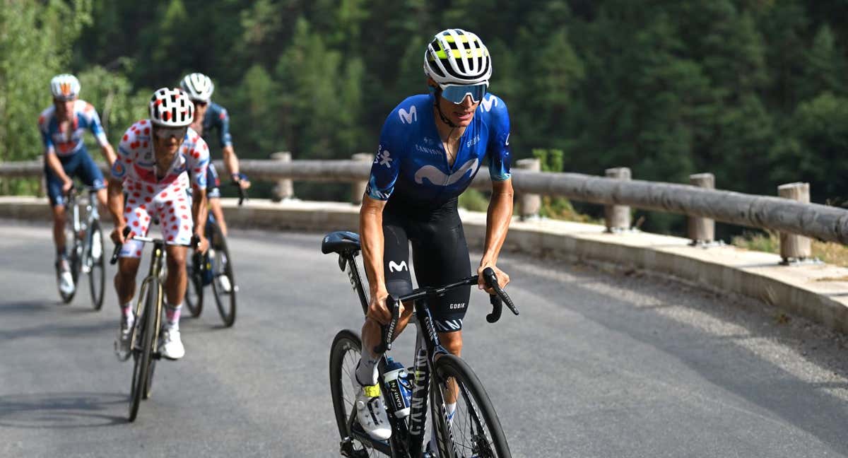 Enric Mas, en la escapada de la 20ª etapa del Tour de Francia.
